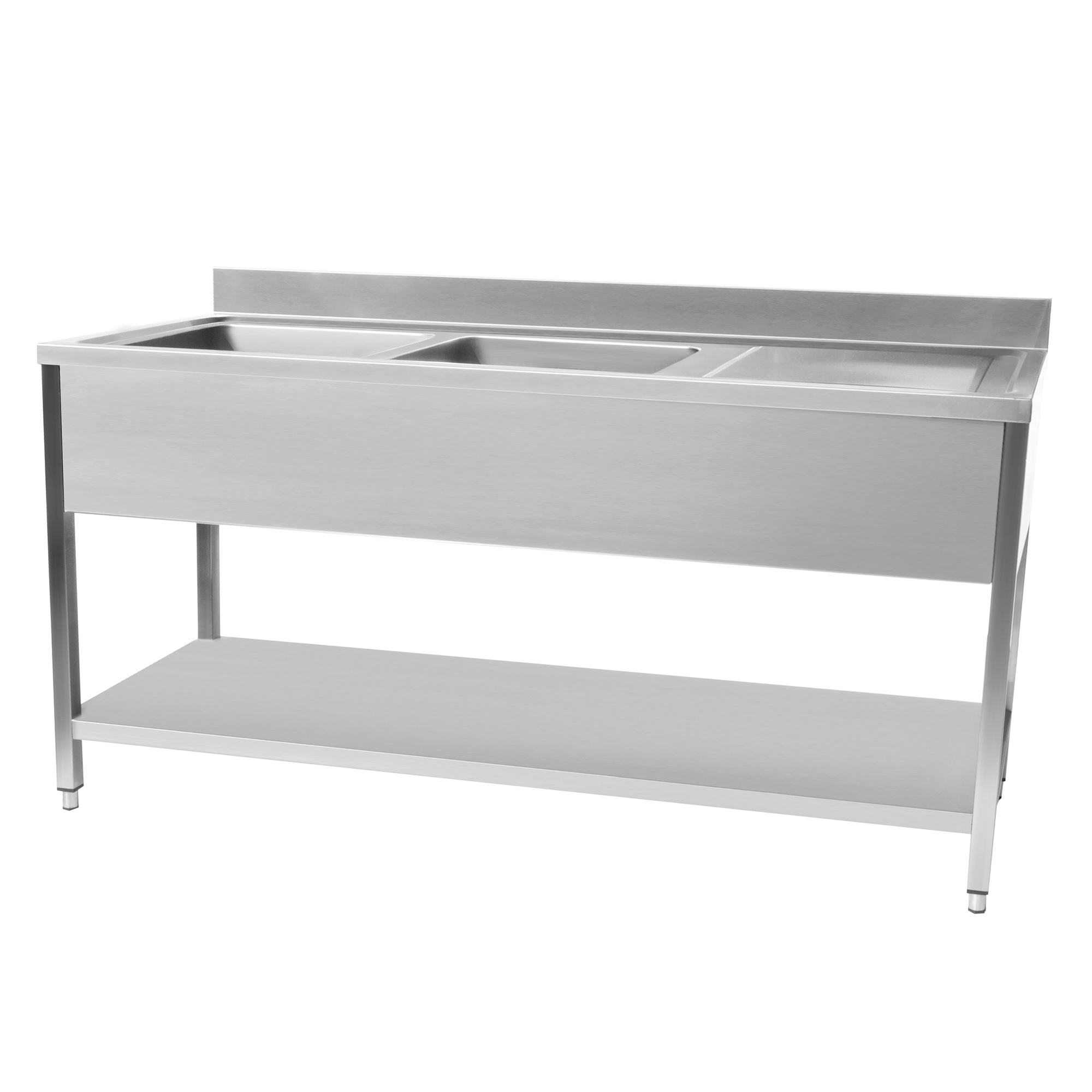 Plonge en inox Avec dosseret  1400x600x950 CUISTANCE-9010047-STSK146R