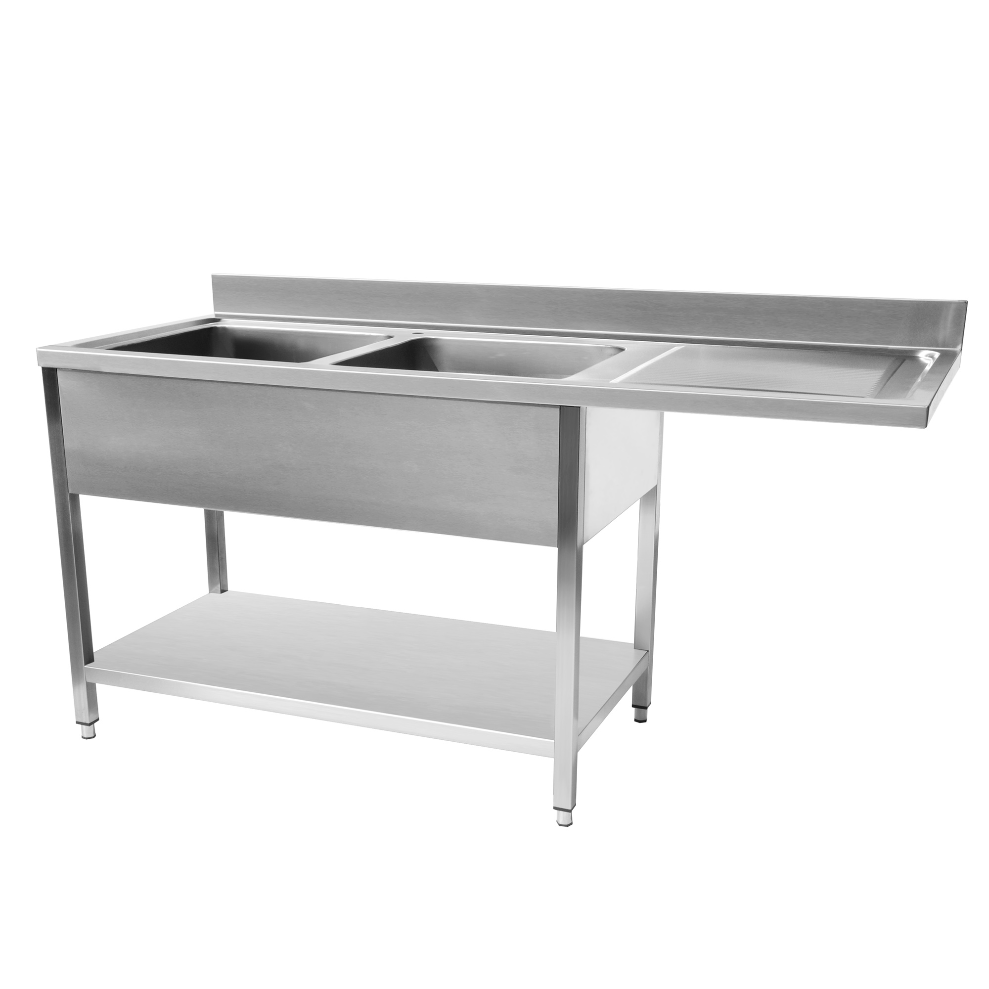 Plonge inox lave vaisselle Avec dosseret  1800x700x950 CUISTANCE-9010080-STSD187R
