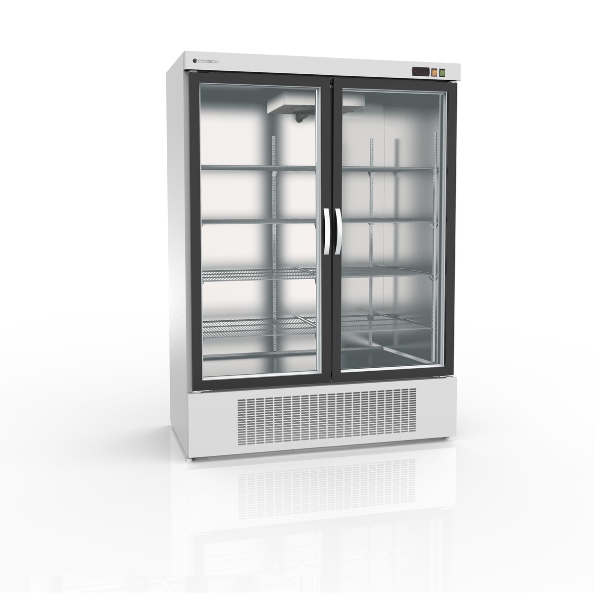 Armoire  gourmet 2 porte vitrée négative CORECO-EBC-1302-BI