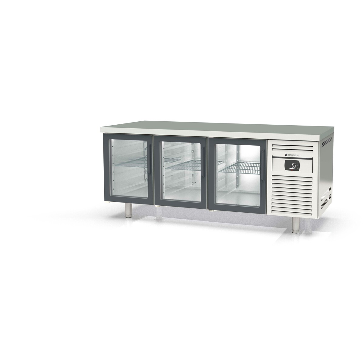 Meuble 800 positif - 3 portes vitrées CORECO-MRPV-200