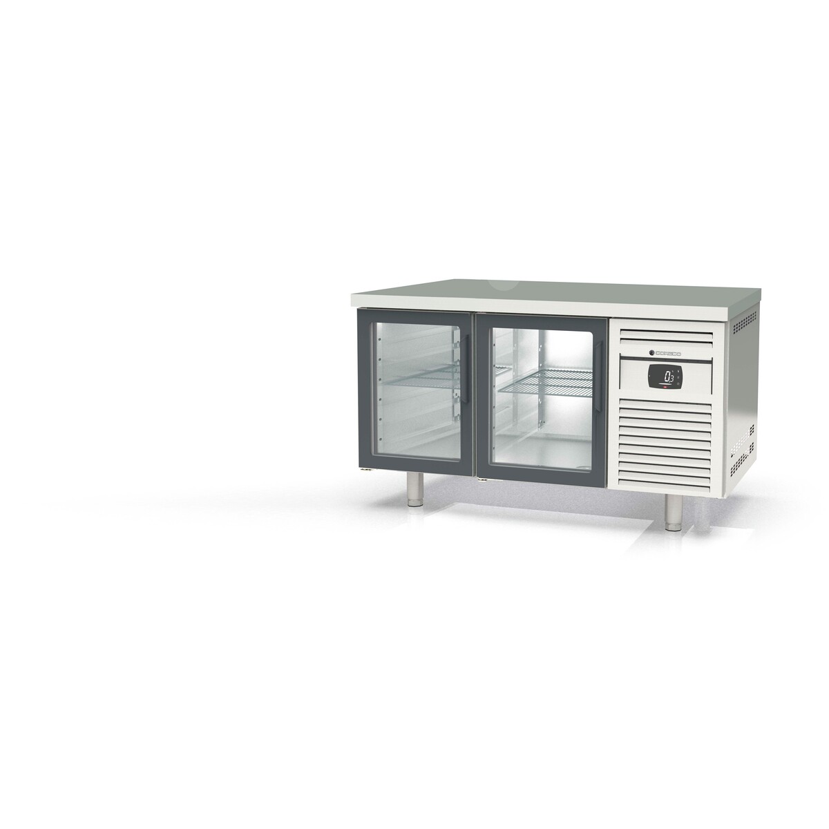 Meuble 800 négatif - 2 portes vitrées  CORECO-MCPV-150
