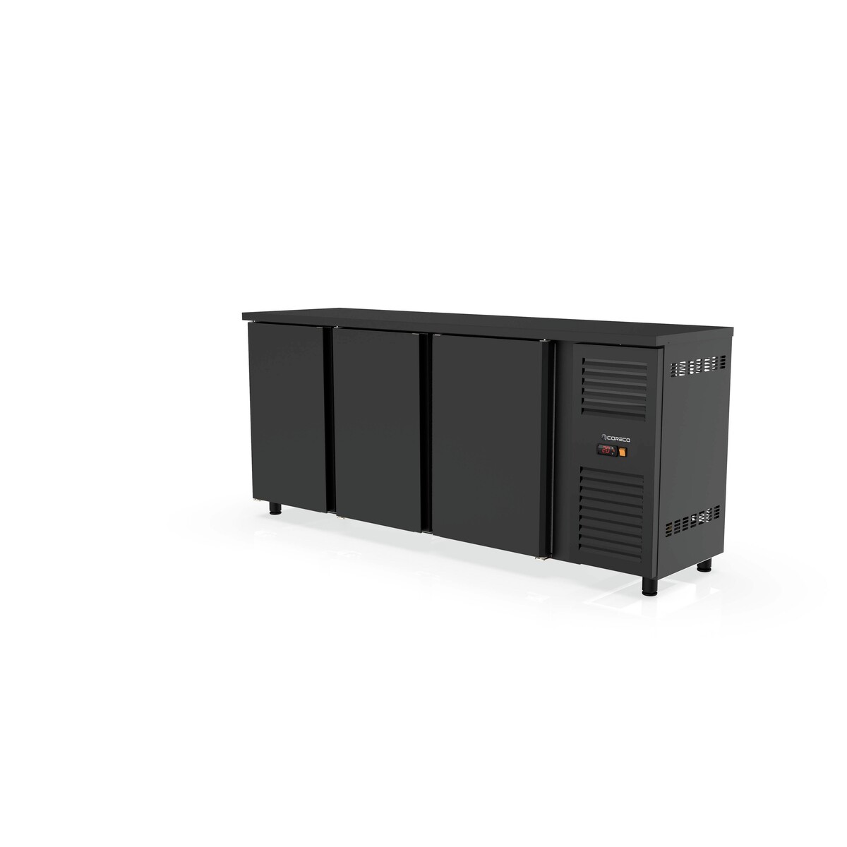 Arrière-bar positif H.820 3 p. pleines battantes CORECO-SB-200