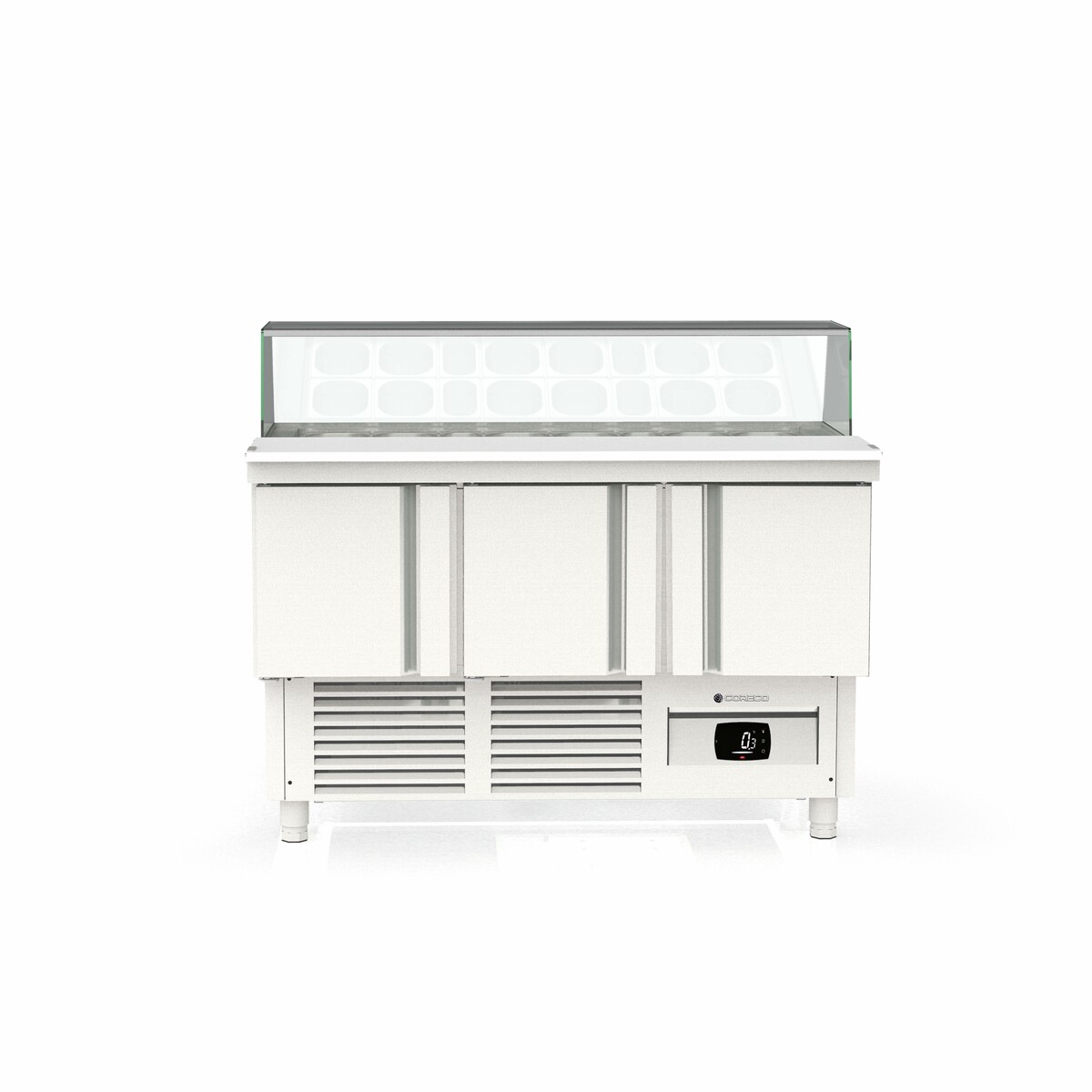 Meuble saladette 700 positif - 3 portes CORECO-MFS-140-C