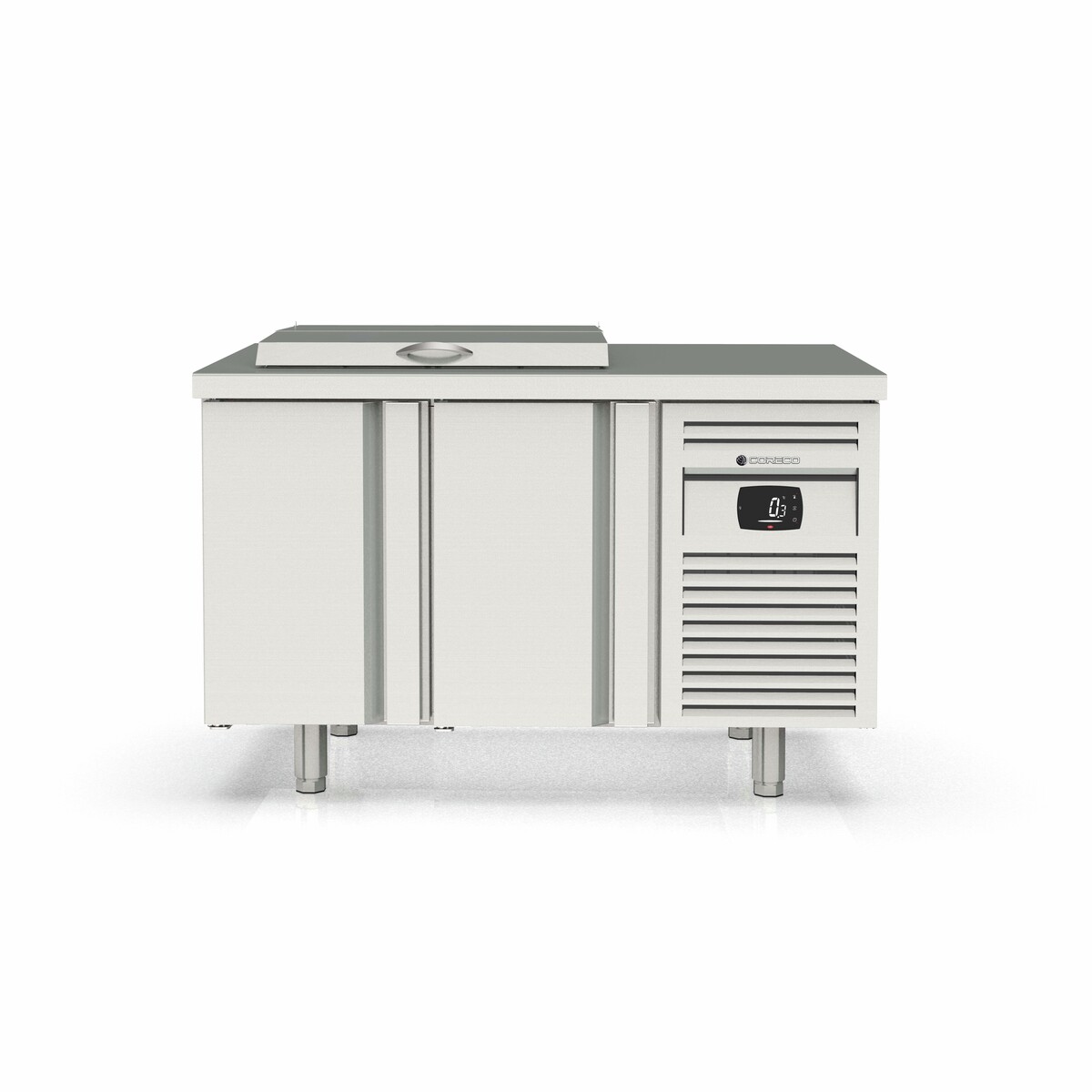 Meuble de préparation 700 positif - 2 portes CORECO-MFE-150