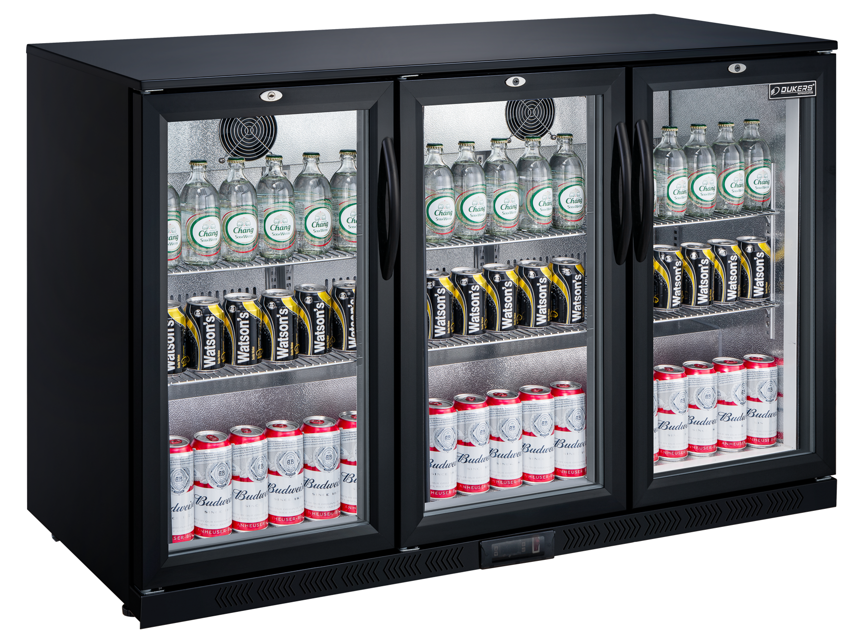 Arrière-bars - 3 portes vitrées battantes - 289 litres - LG-320H DUKERS
