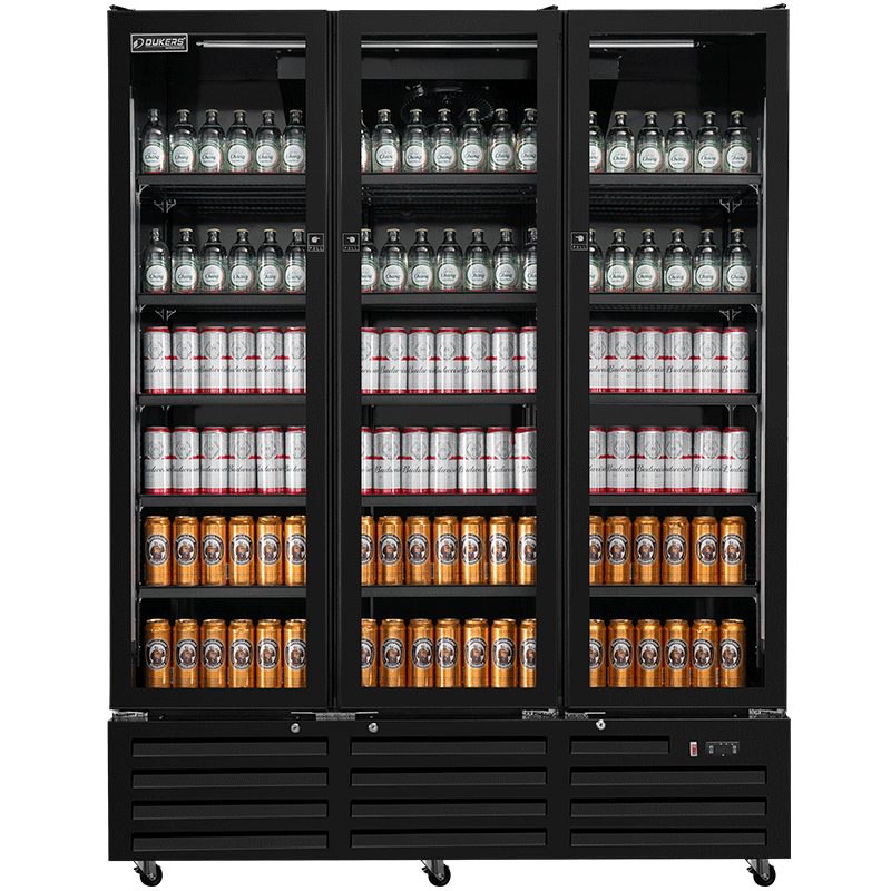 Armoire à boisson - 3 portes  vitrées - sans canopy - 1320 litres - LG-1300BFP DUKERS