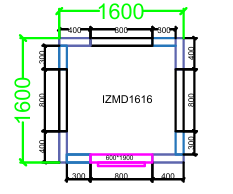 CHAMBRE FROIDE DIM 160x160x220 cm MODULAIRE NÉGATIVE AVEC SOL PIMAK IZMD1616-N