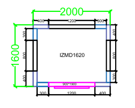 CHAMBRE FROIDE DIM 160x200x220 cm MODULAIRE POSITIVE SANS SOL PIMAK IZMD1620-P