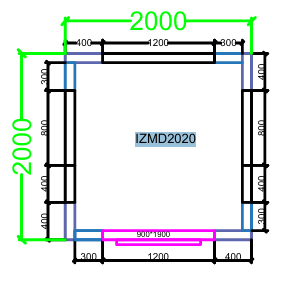 CHAMBRE FROIDE DIM 200x200x220 cm MODULAIRE POSITIVE SANS SOL PIMAK IZMD2020-P