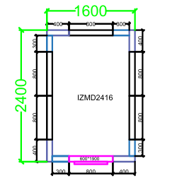 CHAMBRE FROIDE DIM 240x160x220 cm MODULAIRE POSITIVE SANS SOL PIMAK IZMD2416-P