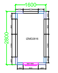 CHAMBRE FROIDE DIM 280x160x220 cm MODULAIRE POSITIVE SANS SOL PIMAK IZMD2816-P