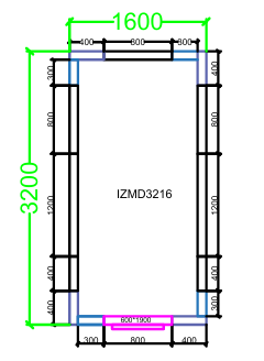 CHAMBRE FROIDE DIM 320x160x220 cm MODULAIRE NÉGATIVE AVEC SOL PIMAK IZMD3216-N