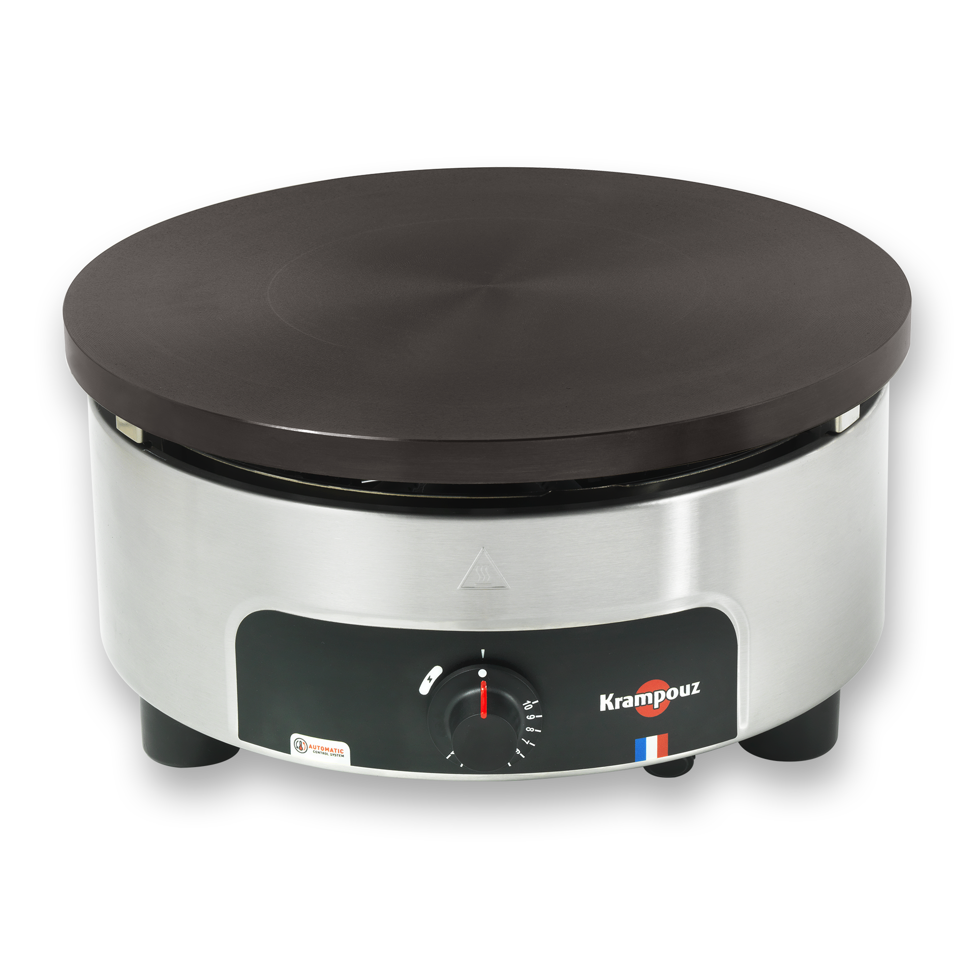 Crepiere gaz - gamme confort 8 br - thermostat - chassis rond Ø 40 cm Krampouz CTRH4MA-KR