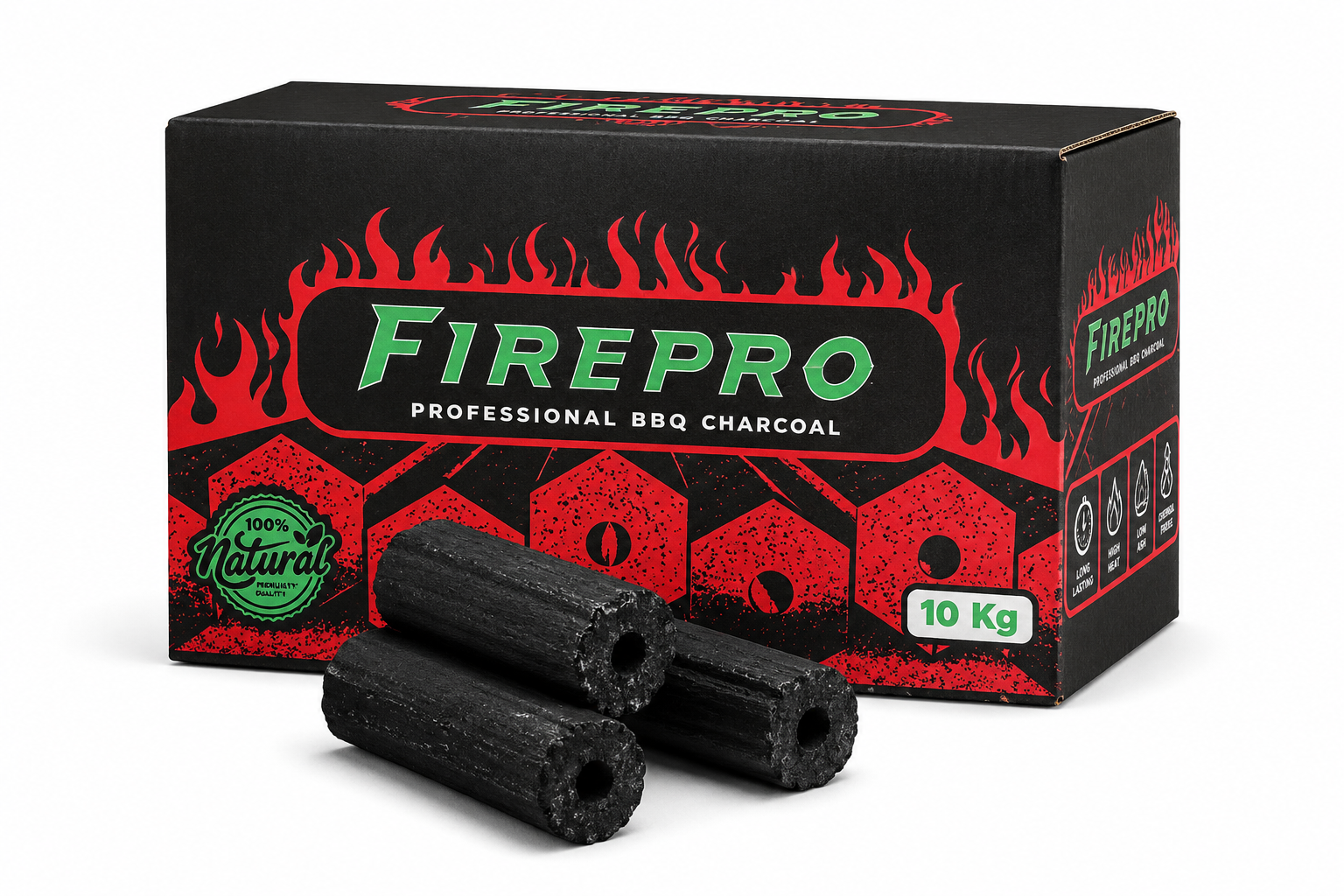 Charbon  de bois compact Firepro 10 kg