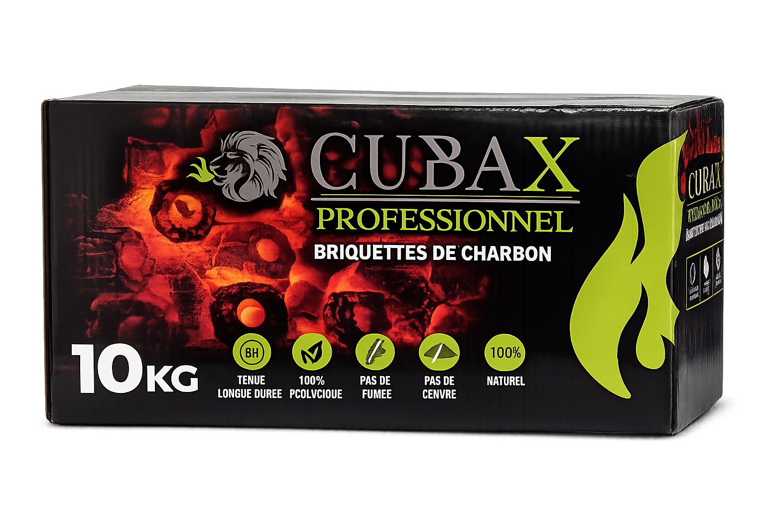 Charbon  de bois compact Cubax 10 kg