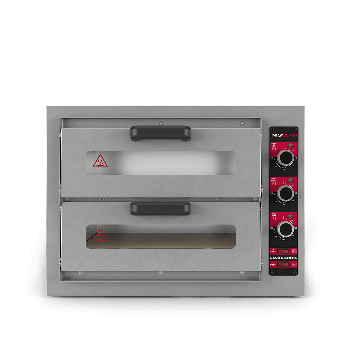 Four à pizza électrique double, surface de cuisson de 35 x 35 cm, INOXCLASS - M‐302E