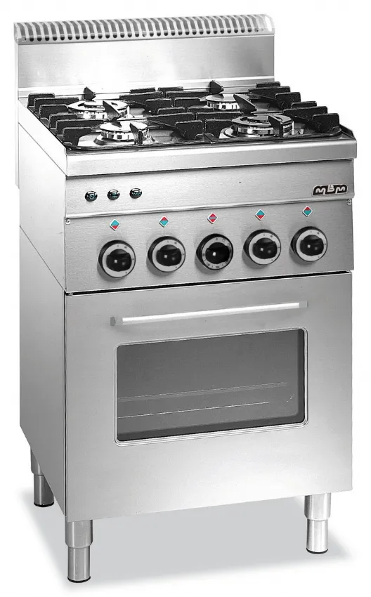 CUISINIERE 4 FEUX-FOUR ELECTRIQUE-GRILL ELECTRIQUE MBM MINIMA600-G4SFE6