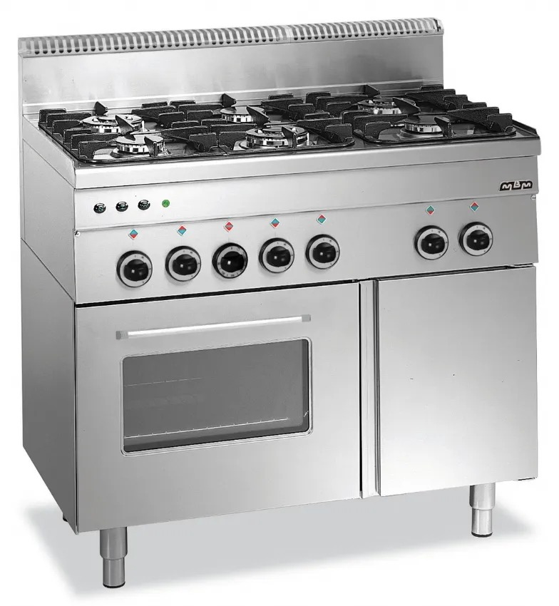 CUISINIERE A GAS 6 FEUX-FOUR A GAS-GRILL ELECTRIQUE MBM MINIMA600-G6SFA6