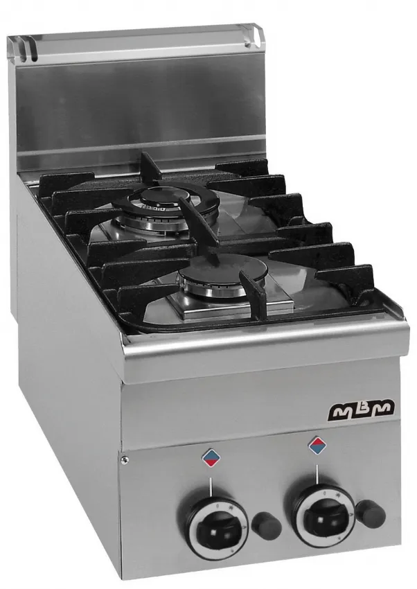 TOP CUISINIERE A GAS – 2 FEUX A SOUPAPES MBM MINIMA600-G2S6