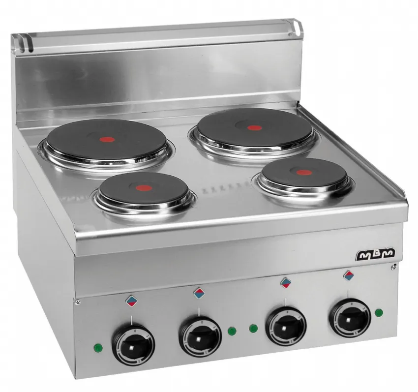 TOP CUISINIERE ELECTRIQUE – 4 PLAQUES RONDES MBM MINIMA600-E46