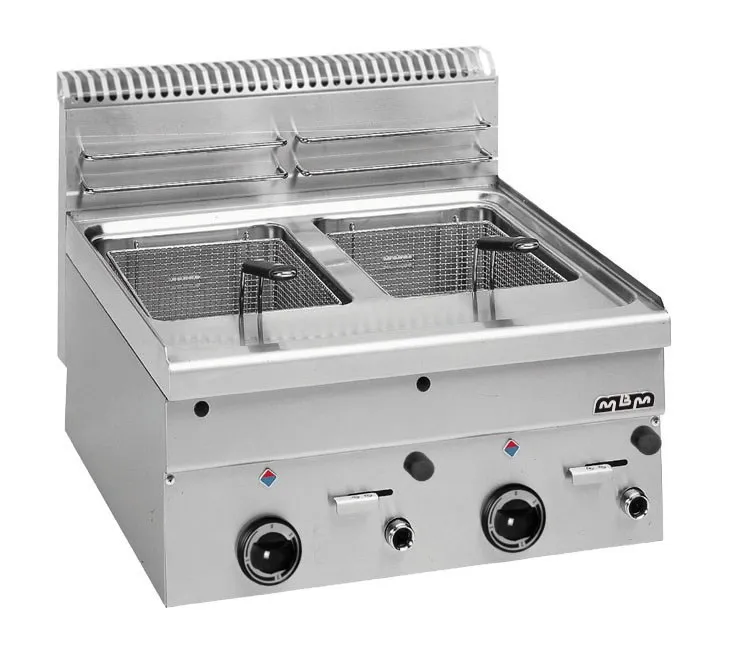 FRITEUSE A GAS – 2 CUVES DE 8+8 lt. MBM MINIMA600-GF66