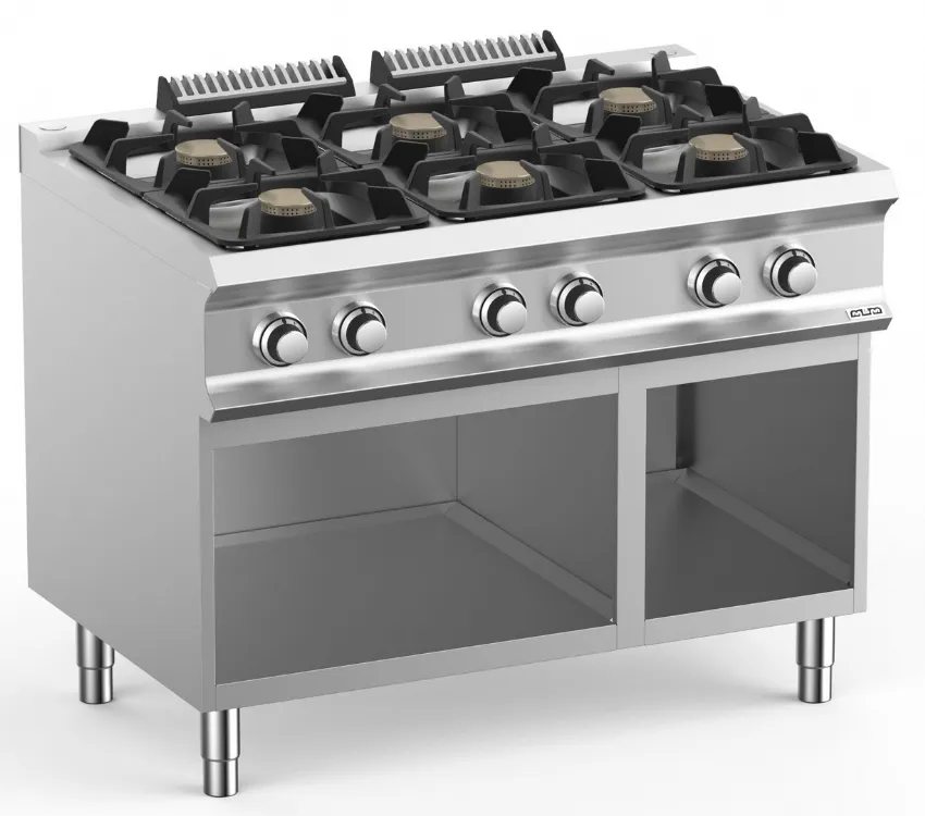 CUISINIERE 6 FEUX SUR ARMOIRE MBM FB711AXS DOMINA PRO 700