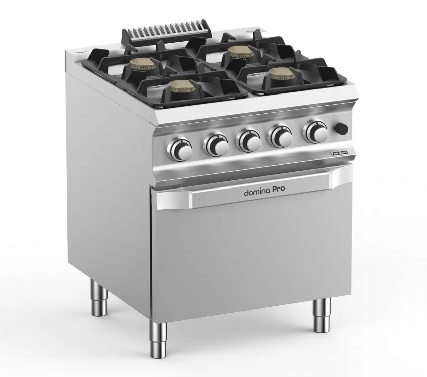 CUISINIERE A GAZ 4 FEUX AVEC FOUR MBM FB77FGXS DOMINA PRO 700