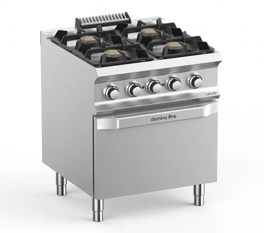 CUISINIERE A GAZ 4 FEUX AVEC FOUR ELECTRIQUE MBM FB77FEXL DOMINA PRO 700