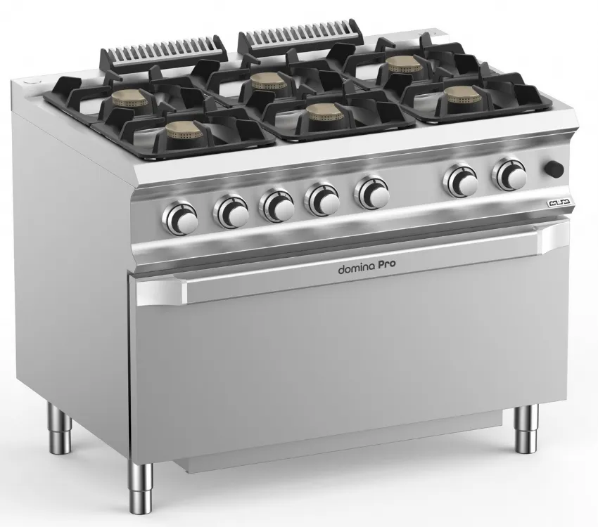 CUISINIERE A GAZ 6 FEUX SUR FOUR MBM FB711FGMXS DOMINA PRO 700