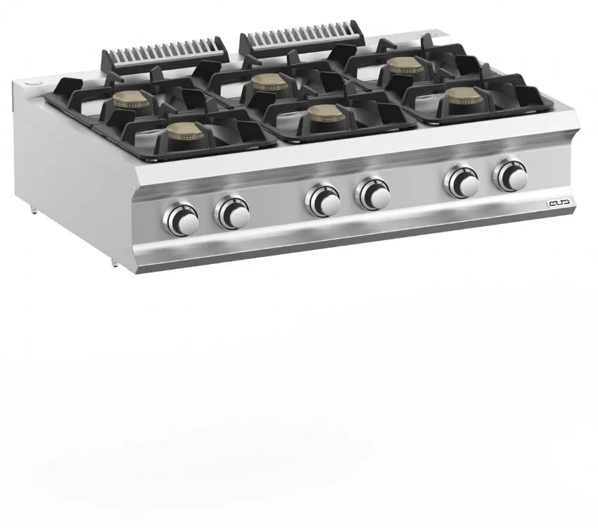 PLAN DE CUISSON A GAZ 6 FEUX MBM FB711TXL DOMINA PRO 700