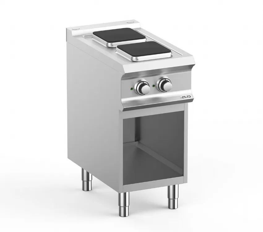 CUISINIERE ELECTRIQUE, 2 PLAQUES CARRES MBM PQ74A DOMINA PRO 700