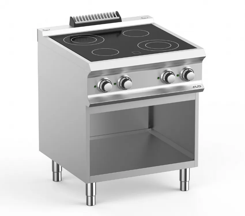 PLAN DE CUISSON ELECTRIQUE EN VIITROCERAMIQUE, 4 PLAQUES MBM VC77A DOMINA PRO 700