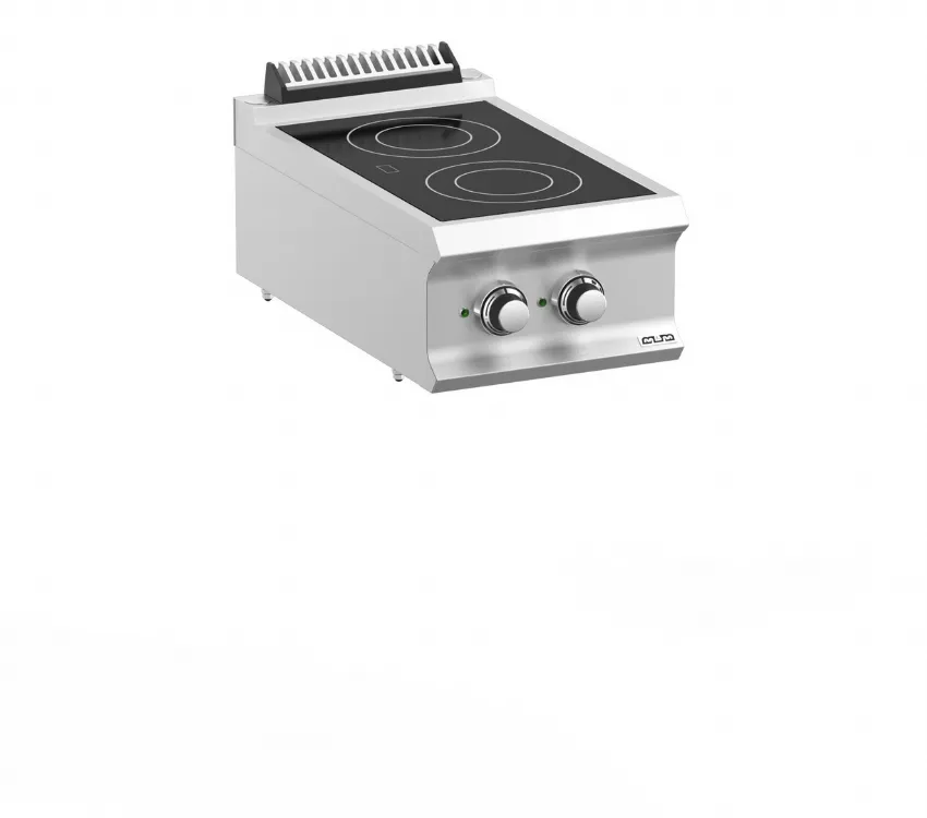 PLAN DE CUISSON ELECTRIQUE EN VIITROCERAMIQUE, 2 PLAQUES MBM VC74T DOMINA PRO 700