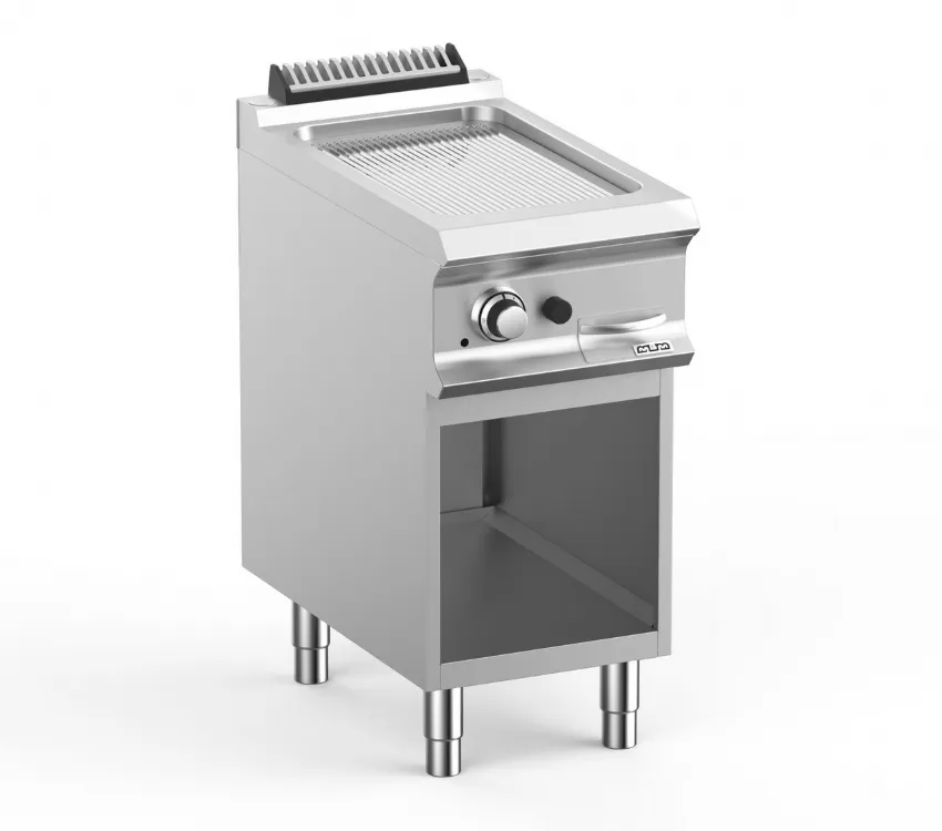 FRY-TOP GAZ  SUR ARMOIRE, 1 PLAQUE RAYEE CHROMEE MBM FTBG74ARC DOMINA PRO 700