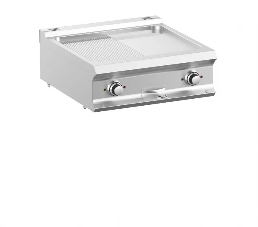 FRY-TOP ELECTRIQUE, ½ PLAQUE LISSE ½ PLAQUE RAYEES CHROMEE MBM FTBE77TLRC DOMINA PRO 700