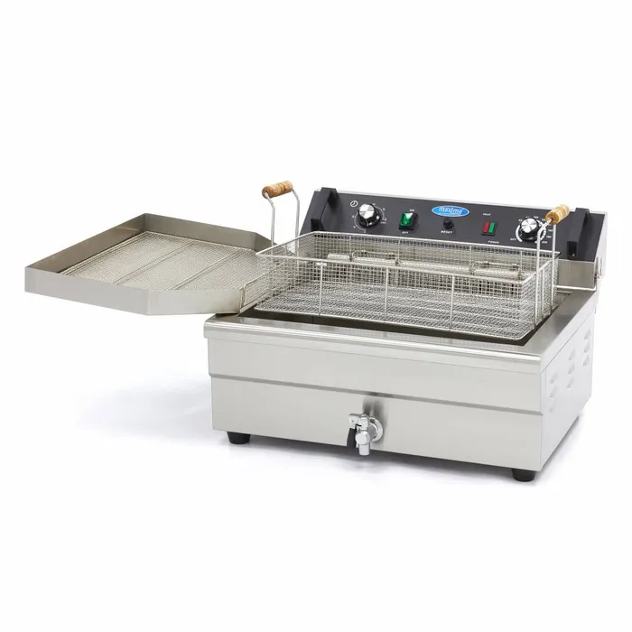 Friteuse Électrique - 20 L - 1 panier avec robinet de vidange -MAXIMA 09365020