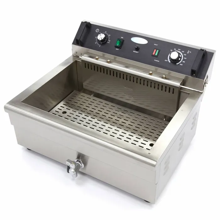 Friteuse Électrique - 20 L - 1 panier avec robinet de vidange -MAXIMA 09365020