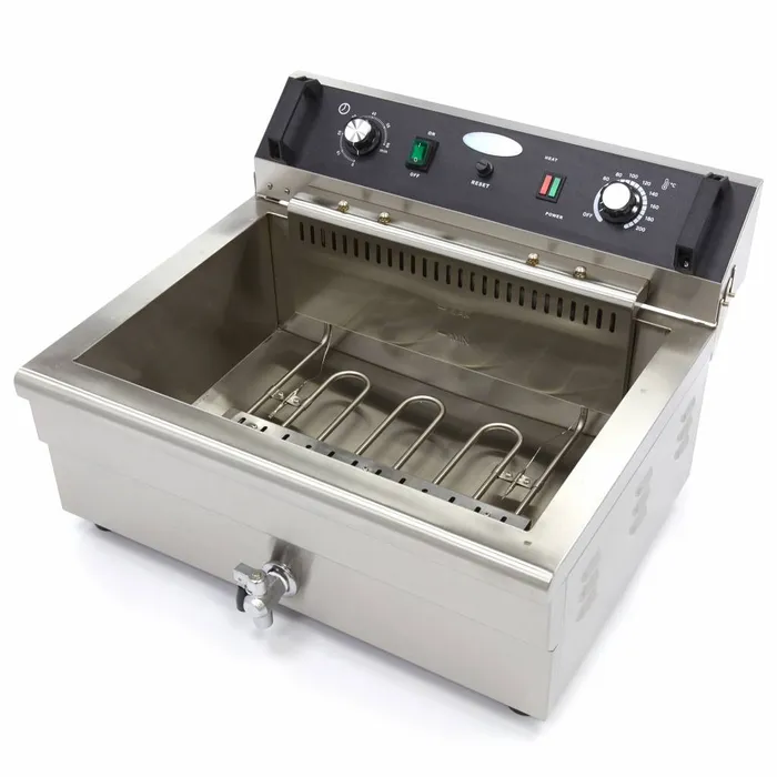 Friteuse Électrique - 20 L - 1 panier avec robinet de vidange -MAXIMA 09365020
