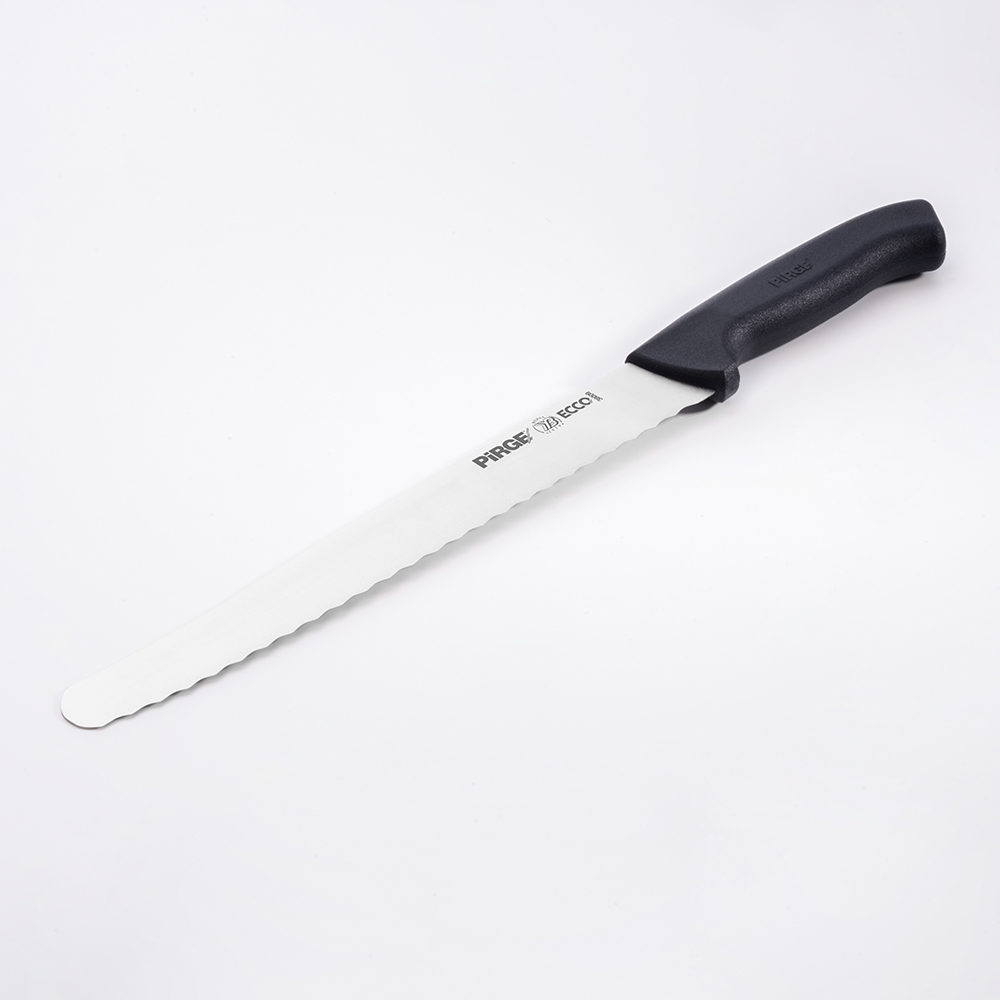Couteau à pain professionnel dentelé 22,5 cm noir PIRGE