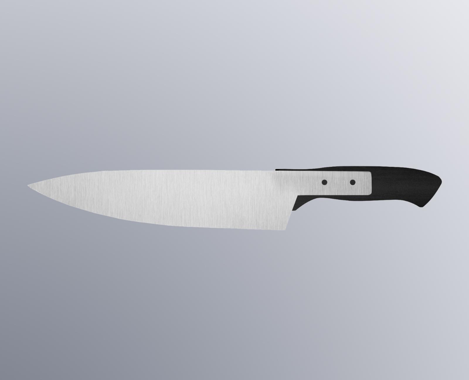 Couteau de boucher noir de 36 cm de large PIRGE