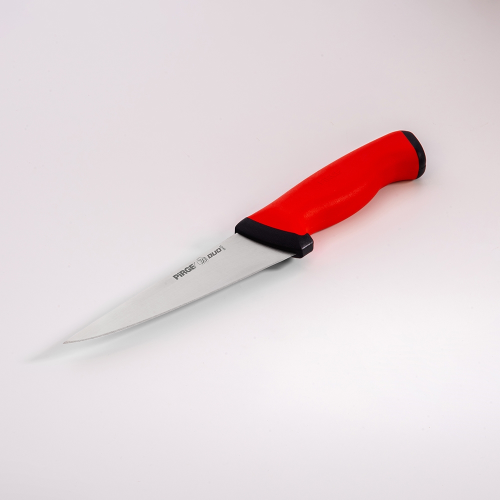 Couteau de boucher à pointe de lance 14,5 cm rouge PIRGE