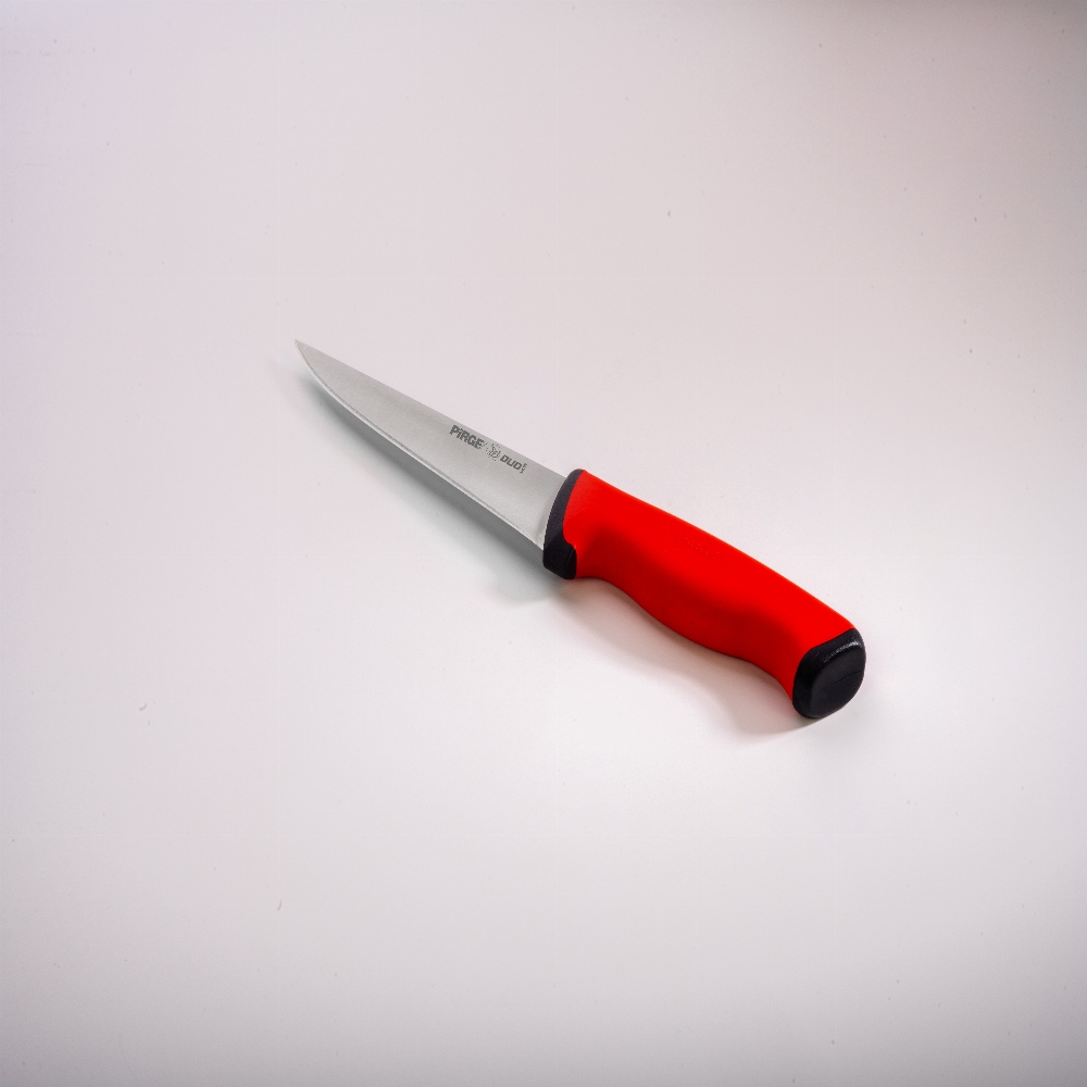 Couteau de boucher à pointe de lance 16,5 cm rouge PIRGE