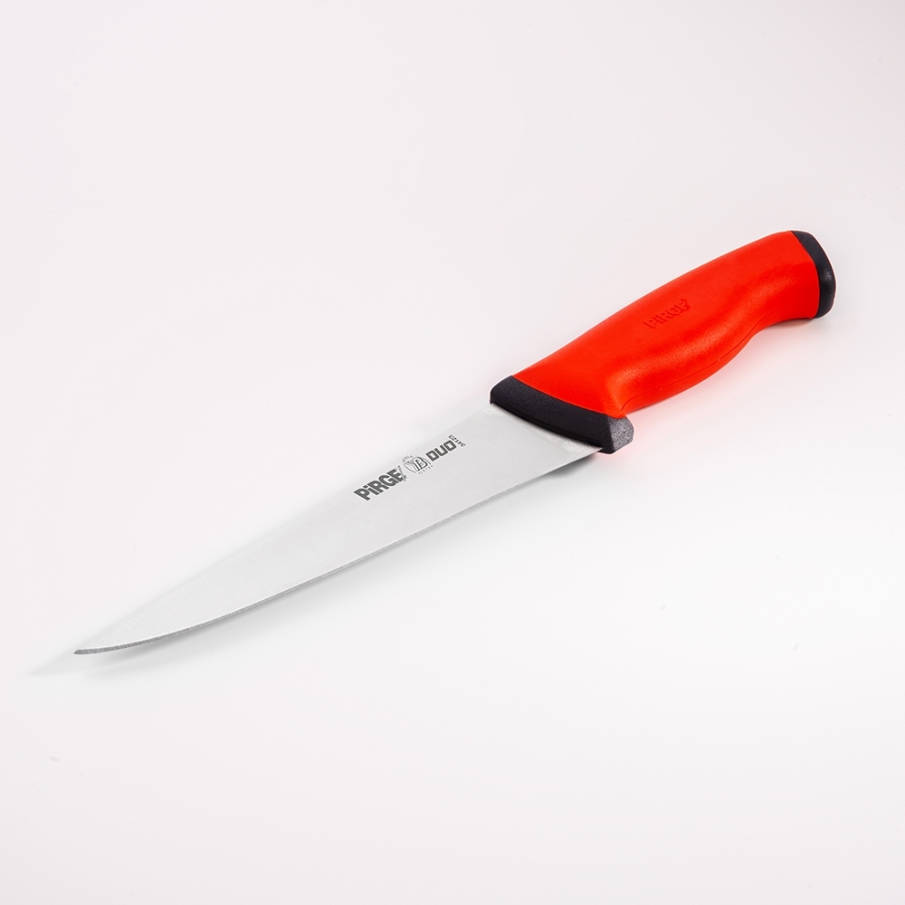 Couteau de boucher à pointe de lance 19 cm rouge PIRGE