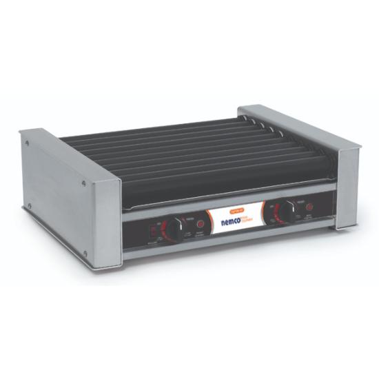 Grill saucisses rotatif horizontal avec revetement anti-adhérent - Largeur 56cm NEMCO 8027SX-230