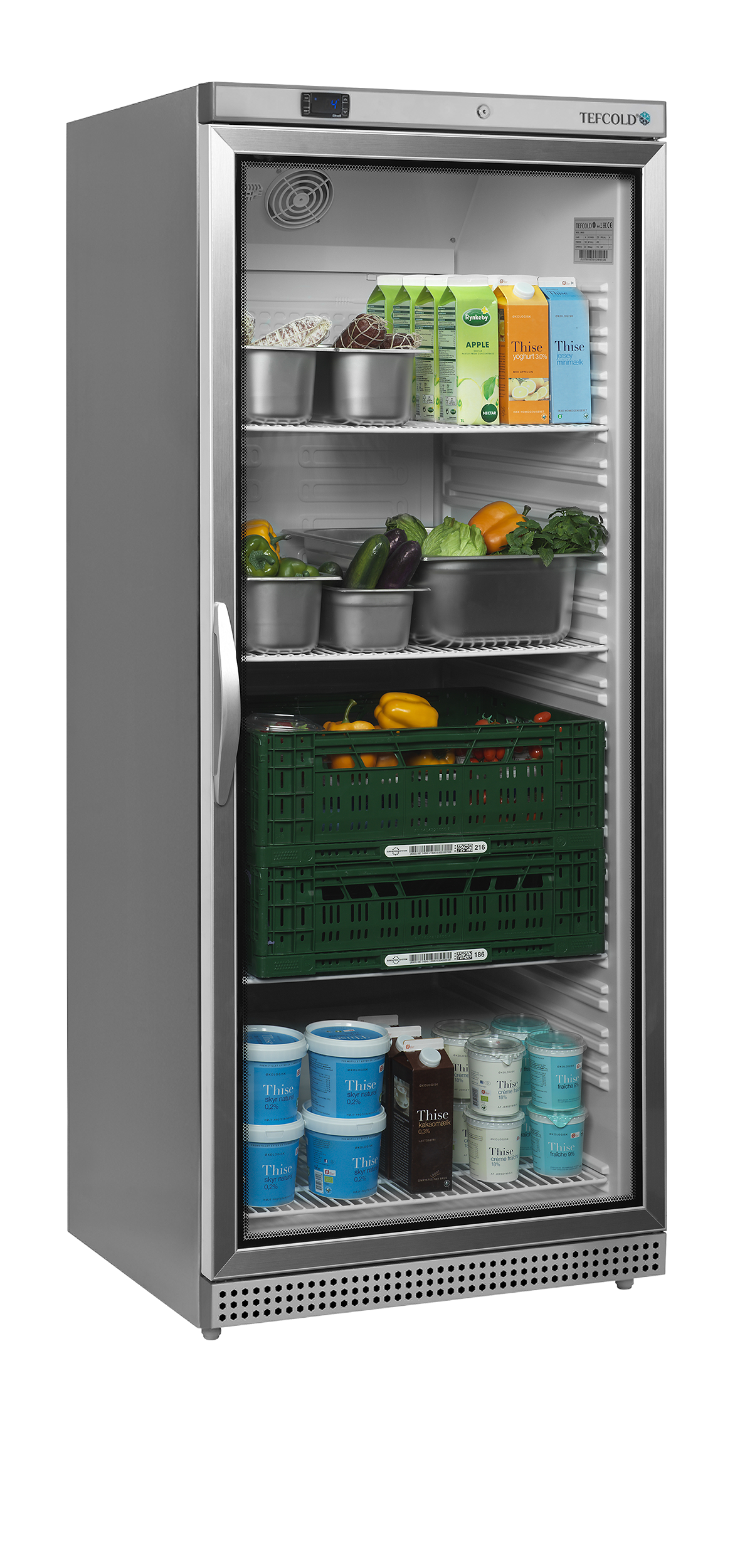 Réfrigérateur vitré GN2/1 TEFCOLD-UR600SG