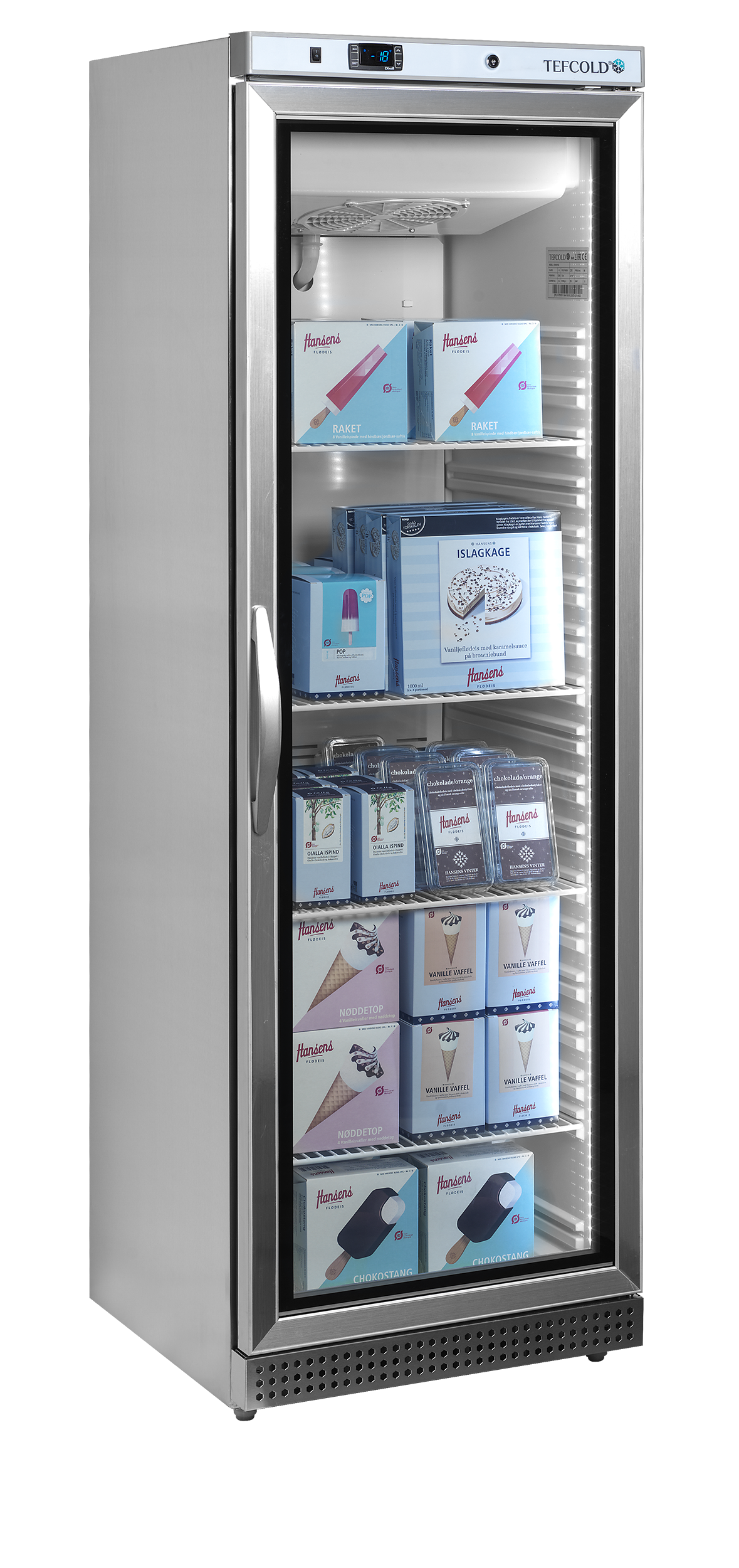 Congélateurs verticaux de vitrine TEFCOLD-UF400VSG
