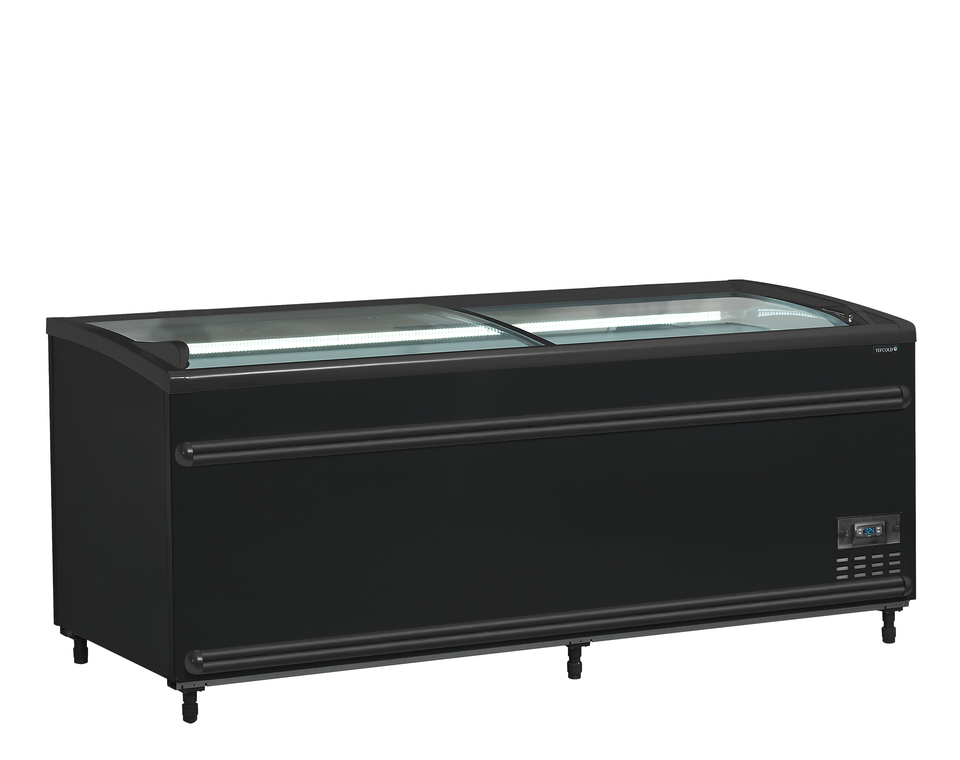 Réfrigérateur / congélateur de supermarché noir TEFCOLD-SFI185B-CF VS