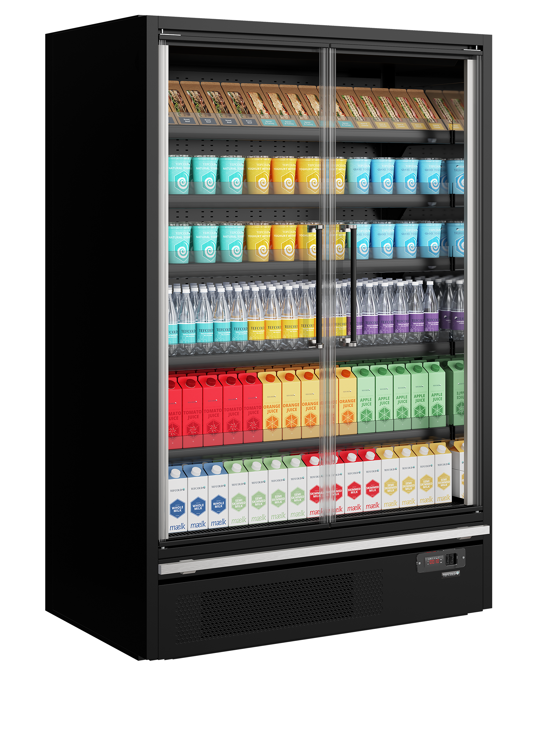 Vitrine réfrigérée pour supermarché TEFCOLD-Galaxy+ GP14FGD Black