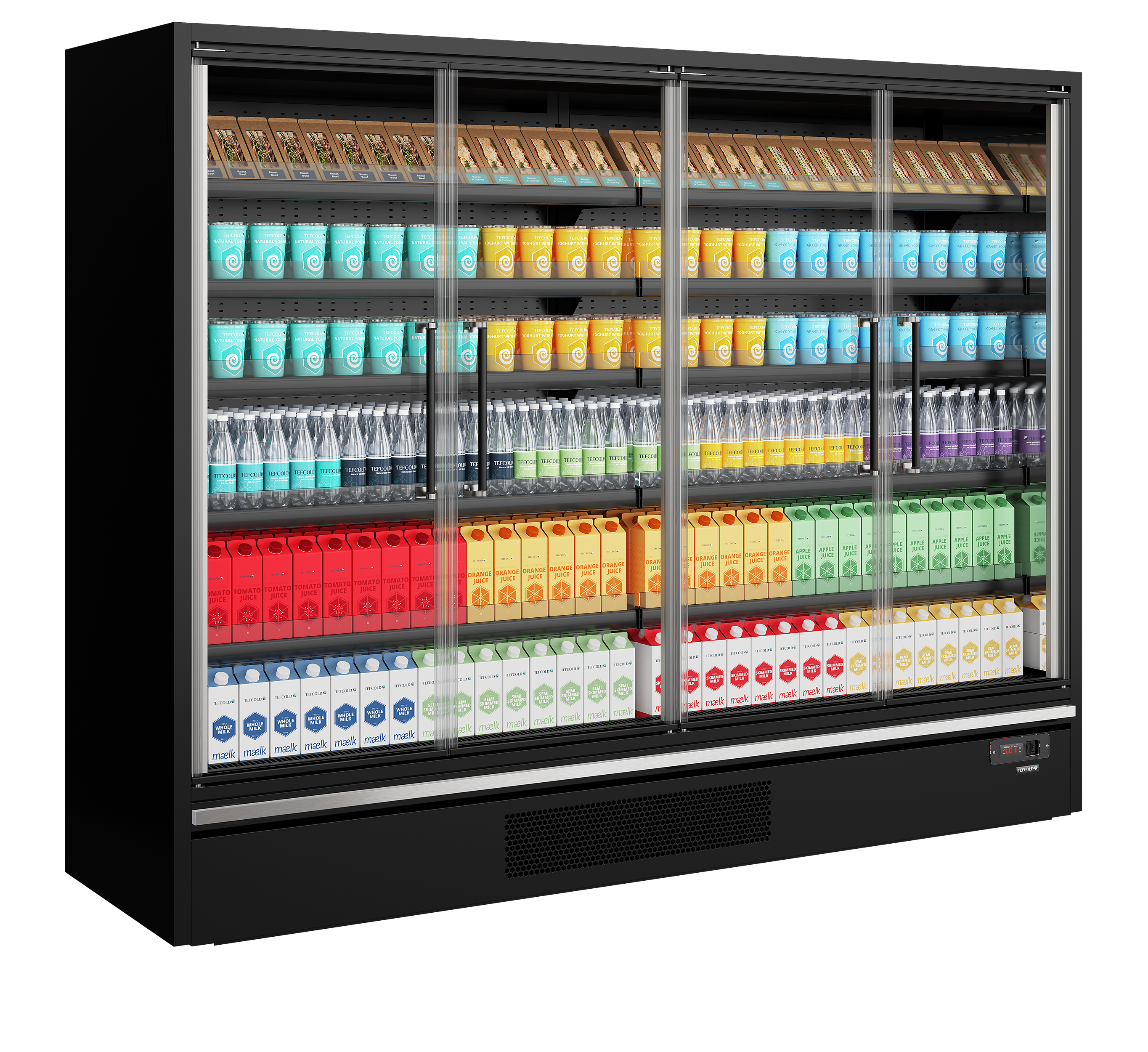 Vitrine réfrigérée pour supermarché TEFCOLD-Galaxy+ GP26FGD Black
