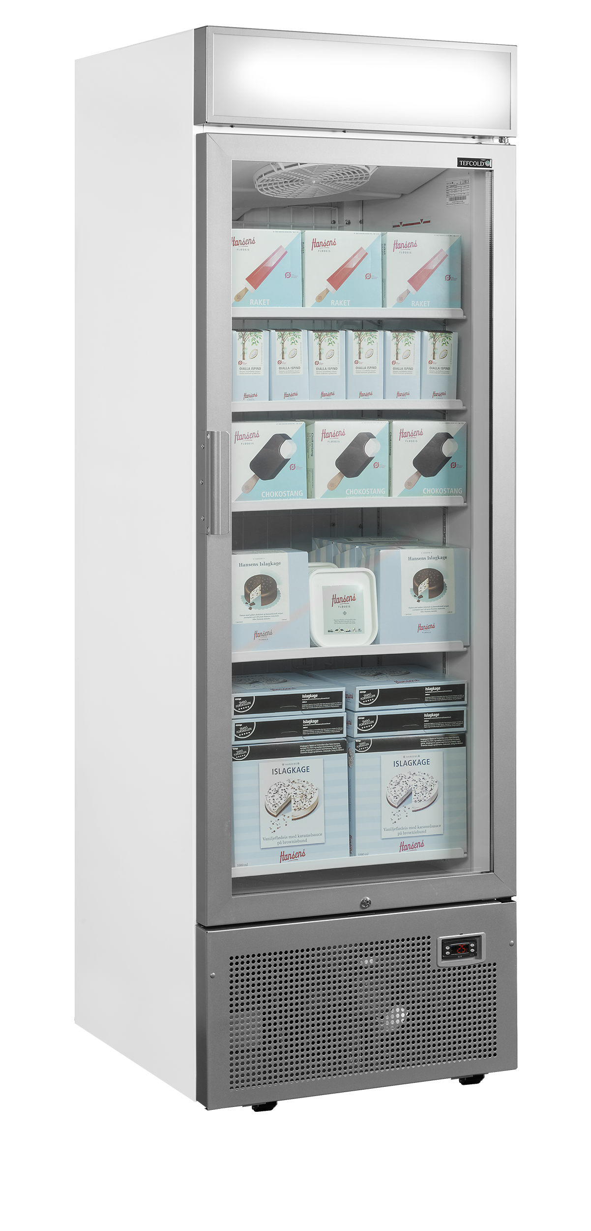 Congélateurs verticaux de vitrine TEFCOLD-UFSC1450GCP NF Silver